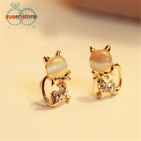 Cute Cat Stone Crystal Rhinestone